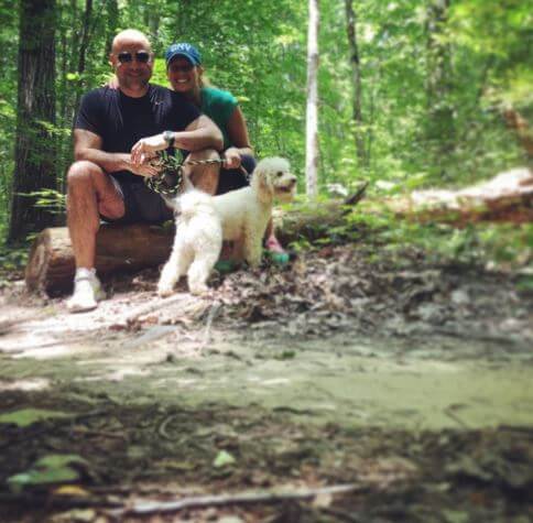 Stephanie Abrams enjoys hiking with her fiancé.